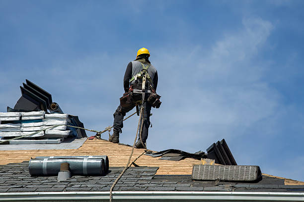 Professional Gutter Installation technician working in Mc Gill, NV